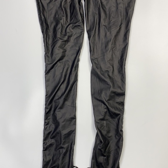 Punk Rave Goth Black Lace Up Leggings Size Small - Picture 6 of 12